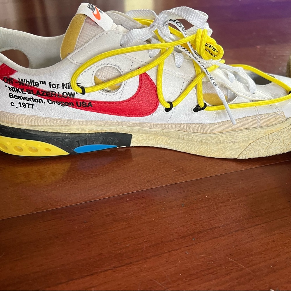 Nike Kids Off-White Yellow Sneakers